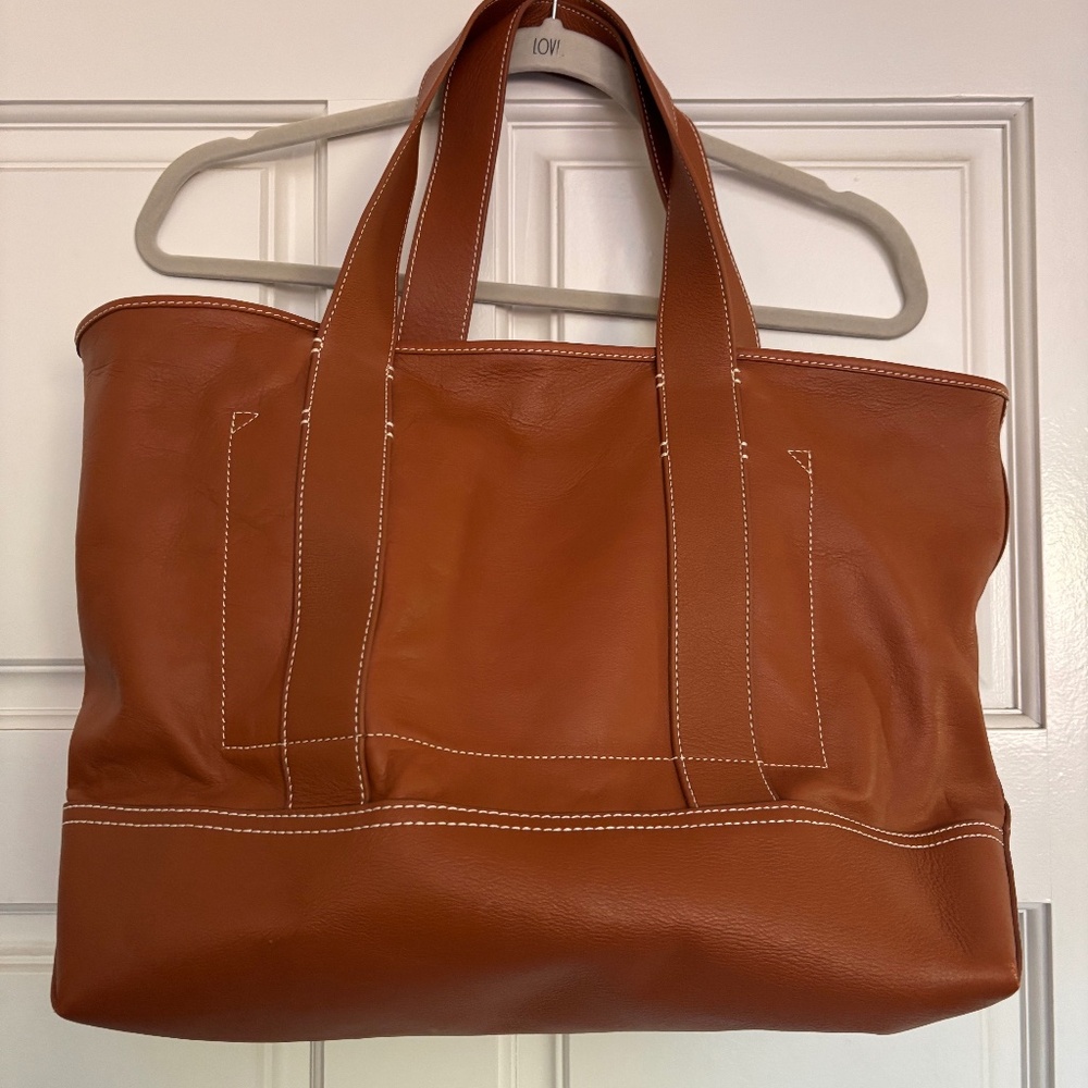 Jcrew leather tote